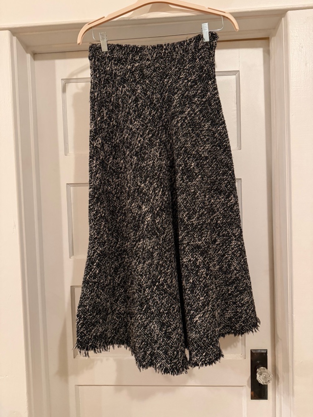 Jason Wu Black and White Tweed A-Line Skirt